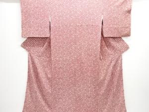 大正ロマン　斜め格子に花模様着物